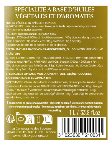 Huile spéciale Fondue 1L
