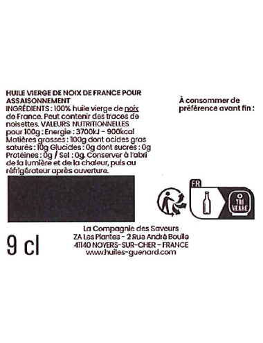 Huile de Noix de France 100% vierge
