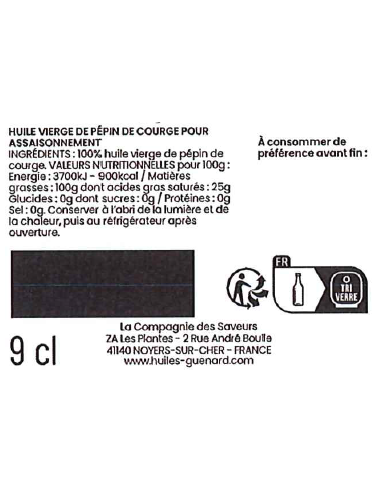 Huile de Pépin de Courge 100% vierge