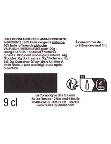 Huile de Pistache 80% vierge
