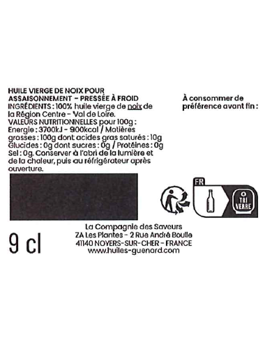100% Virgin French Walnut Oil by Christophe Hay**
