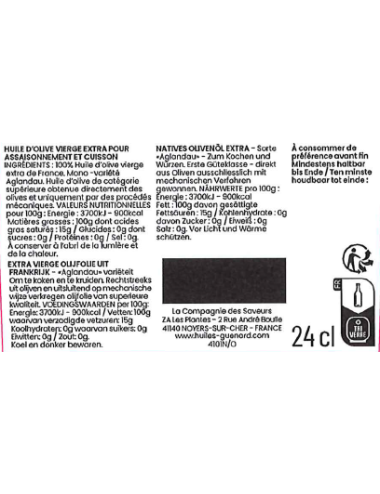 100% Virgin French Olive Oil - Aglandau variety