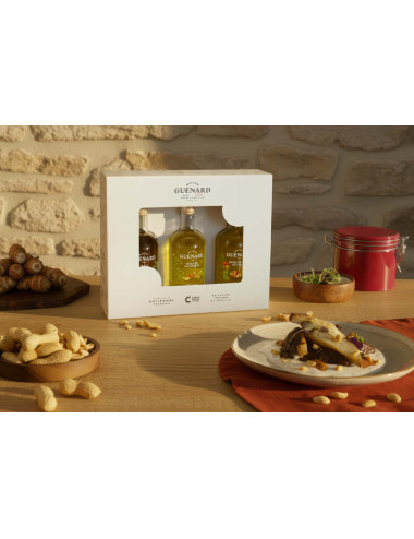 Coffret de trois huiles de dégustation à offrir