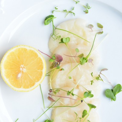 Recette de Carpaccio de Saint Jacques à l'huile de Noix Guénard