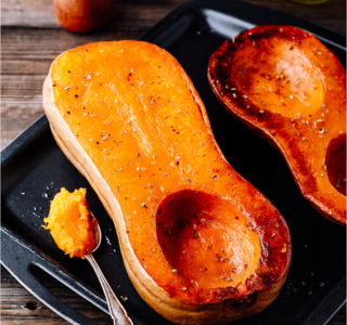 Roast Butternut squash with hazelnut oil