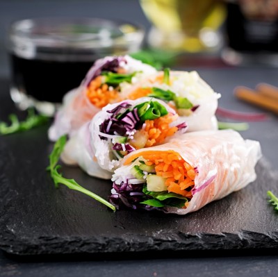 Spring Rolls with Vegetables & Sesame Oil Recipe