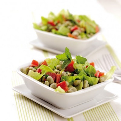 Fava Bean Salad with Roasted Peanuts