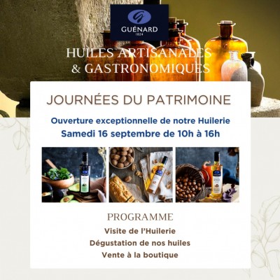 Ouverture exceptionnelle de notre Huilerie lors des Journées du Patrimoine 2023