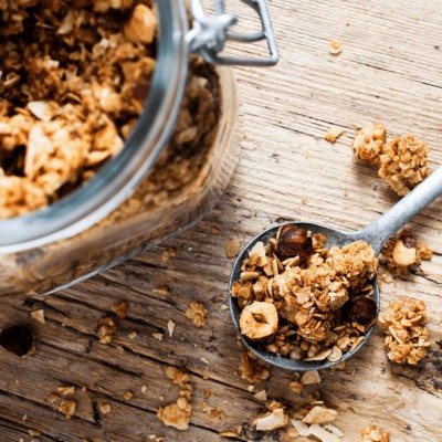 Homemade Granola Recipe with Hazelnuts, Pumpkin Seeds, and Hazelnut Oil