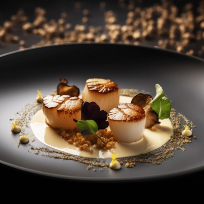 Scallops with Truffle Oil