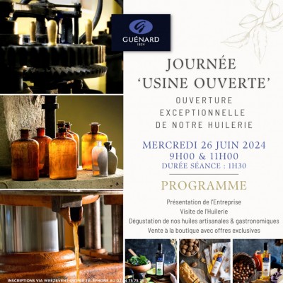 Ouverture exceptionnelle de notre Huilerie le 26 juin 2024 !
