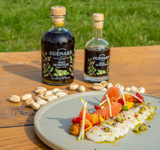 Ceviche de bar aux agrumes x Huile de Pistache