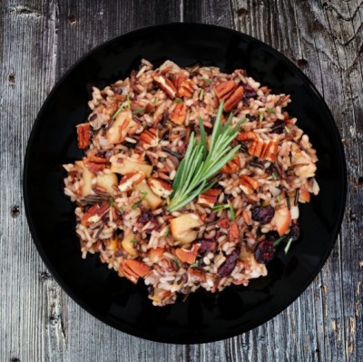 Recette de Riz pilaf aux fruits secs parfumé à l'huile de noix de pécan