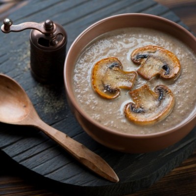 Mushroom and Pine Nut Soup